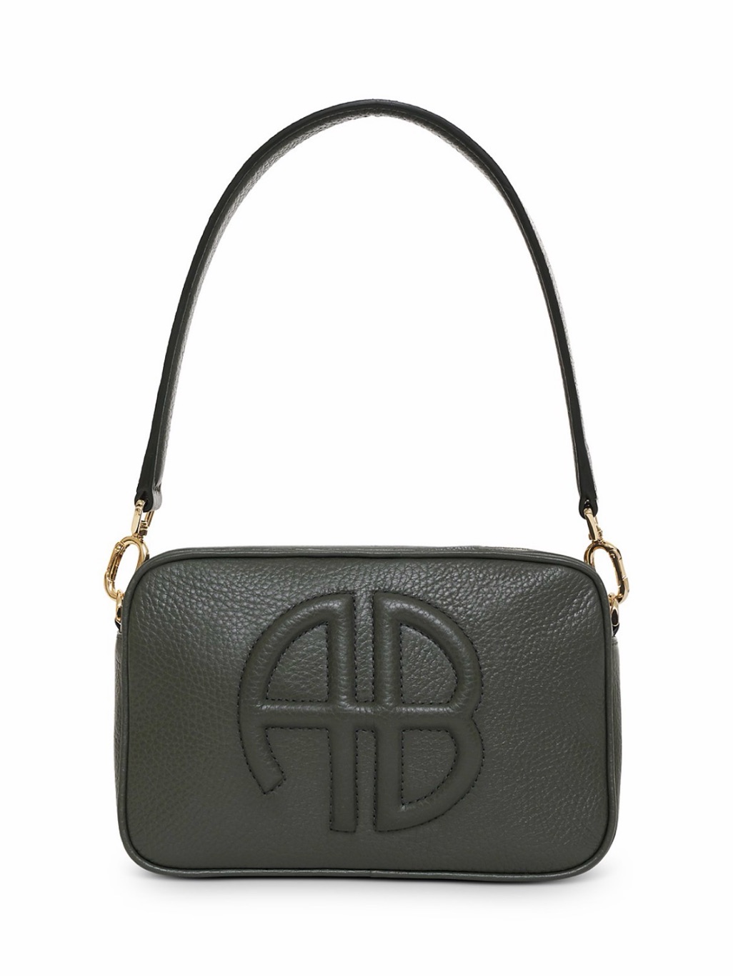 Anine Bing Quilted Leather Lili Bag - Dark Green Forest (Excellent Nwot)